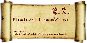 Misolszki Kleopátra névjegykártya